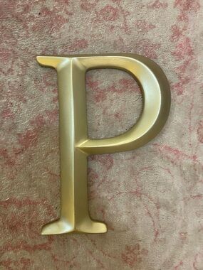 Gold prism letter P Decorative Wall Accent - Modern Home Wall